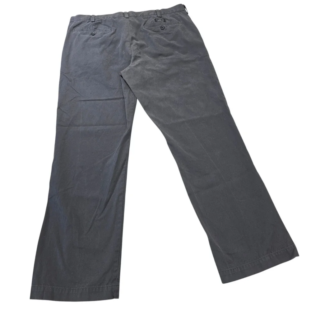 Banana Republic Aiden Chino Pants Men 38x32 Grey Flat Front Slim‎ Fit Cotton